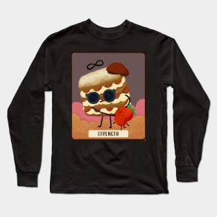 Dessert Tarot card-Strength Long Sleeve T-Shirt